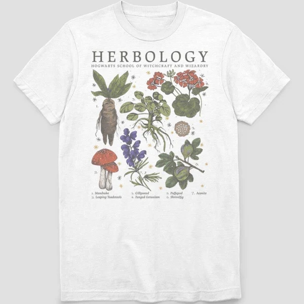 Harry Potter Herbology Tee White Large