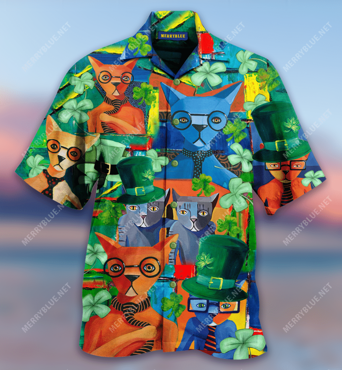 Have A Purrfect Saint Patrick’s Day Cats Hawaiian Shirt