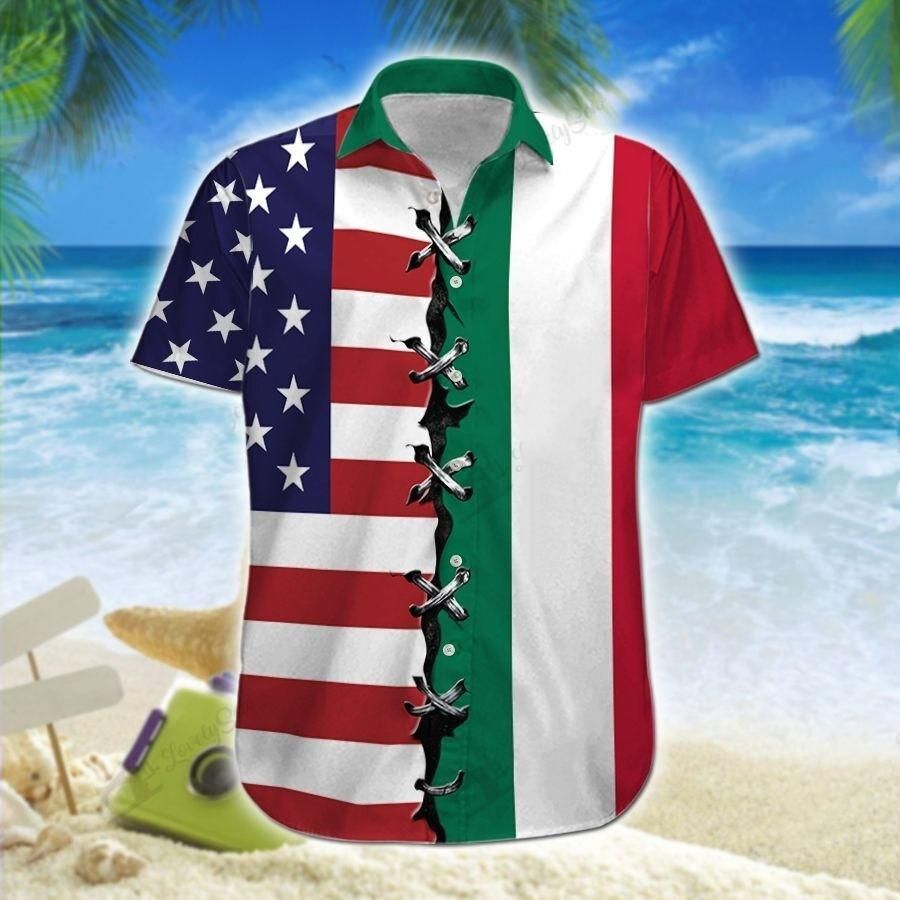 Hawaii Shirt America And Italy-ZX0495 