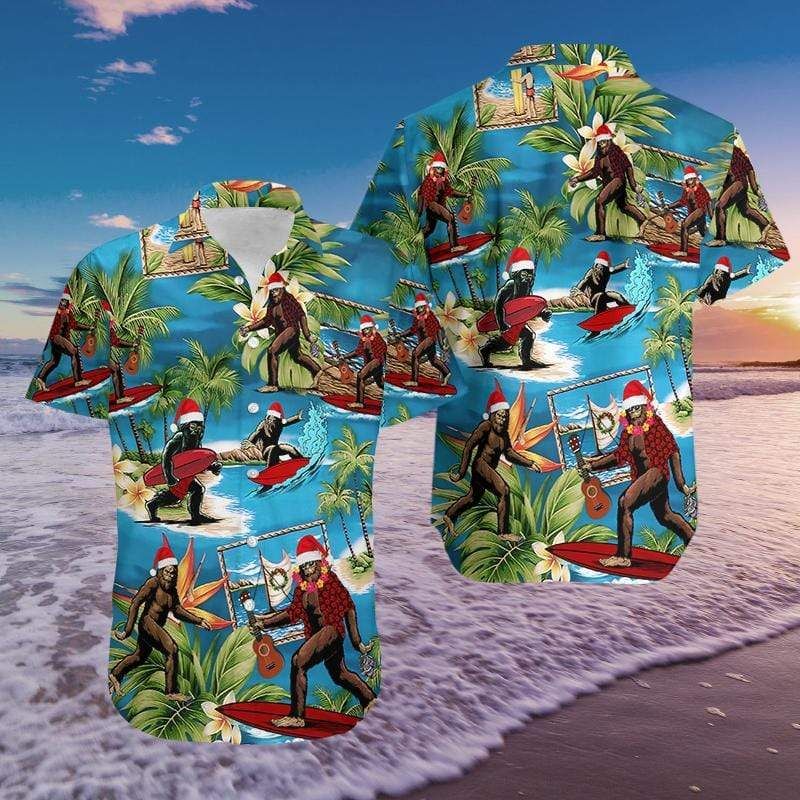 Hawaii Shirt Christmas Santa Bigfoot-ZX1451 