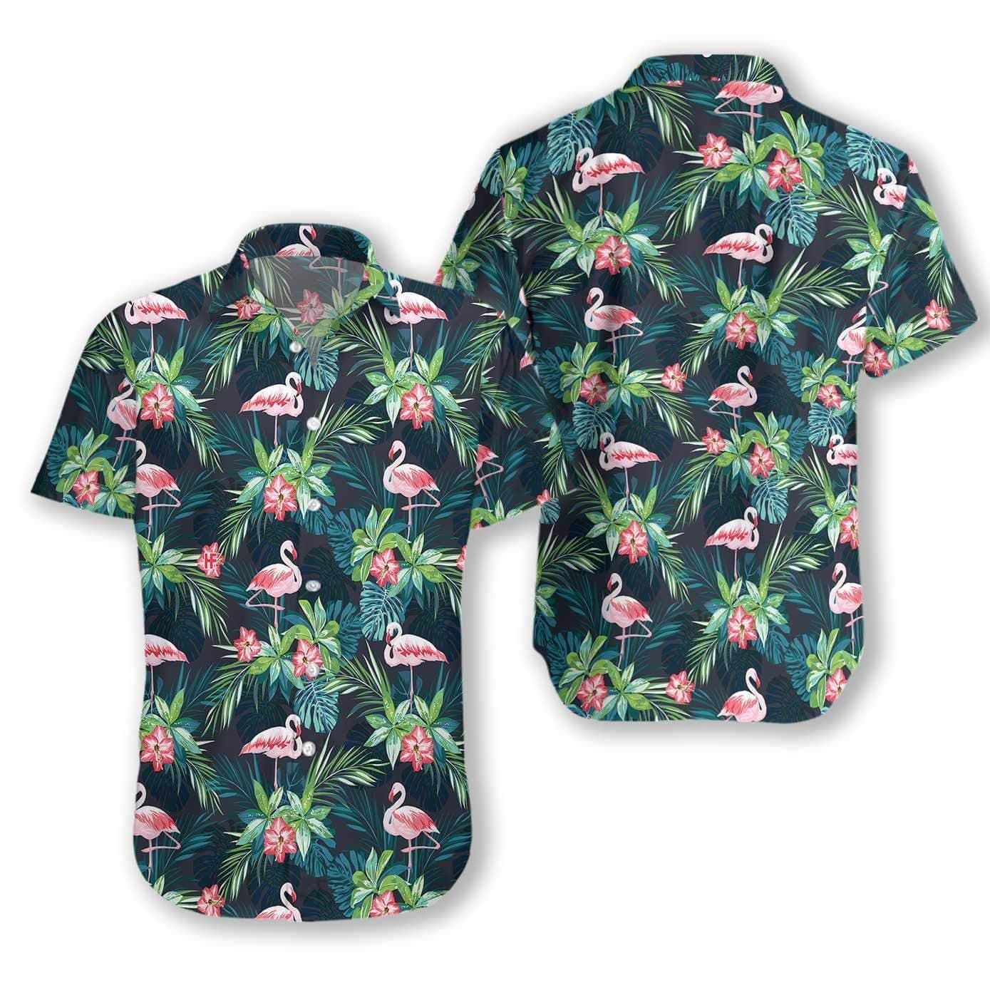 Hawaii Shirt Cute Flamingo #L-ZX0646 