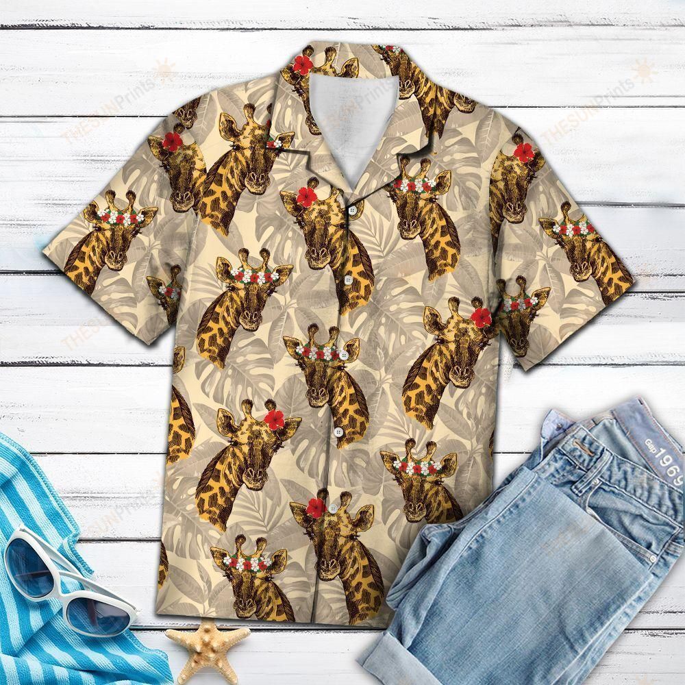 HAWAII SHIRT Giraffe Tropical Mood -ZX6231 