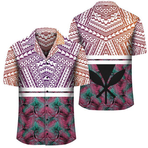 HAWAII SHIRT Hawaii Summer Tropical Polynesian Kanaka Hawaiian Shirt-ZX10761 