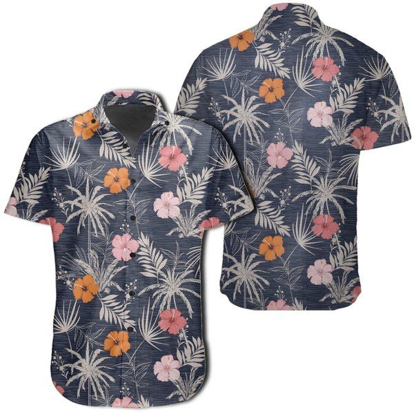 HAWAII SHIRT Hawaiian Shirt Tropical Grey Shirt-ZX10696 