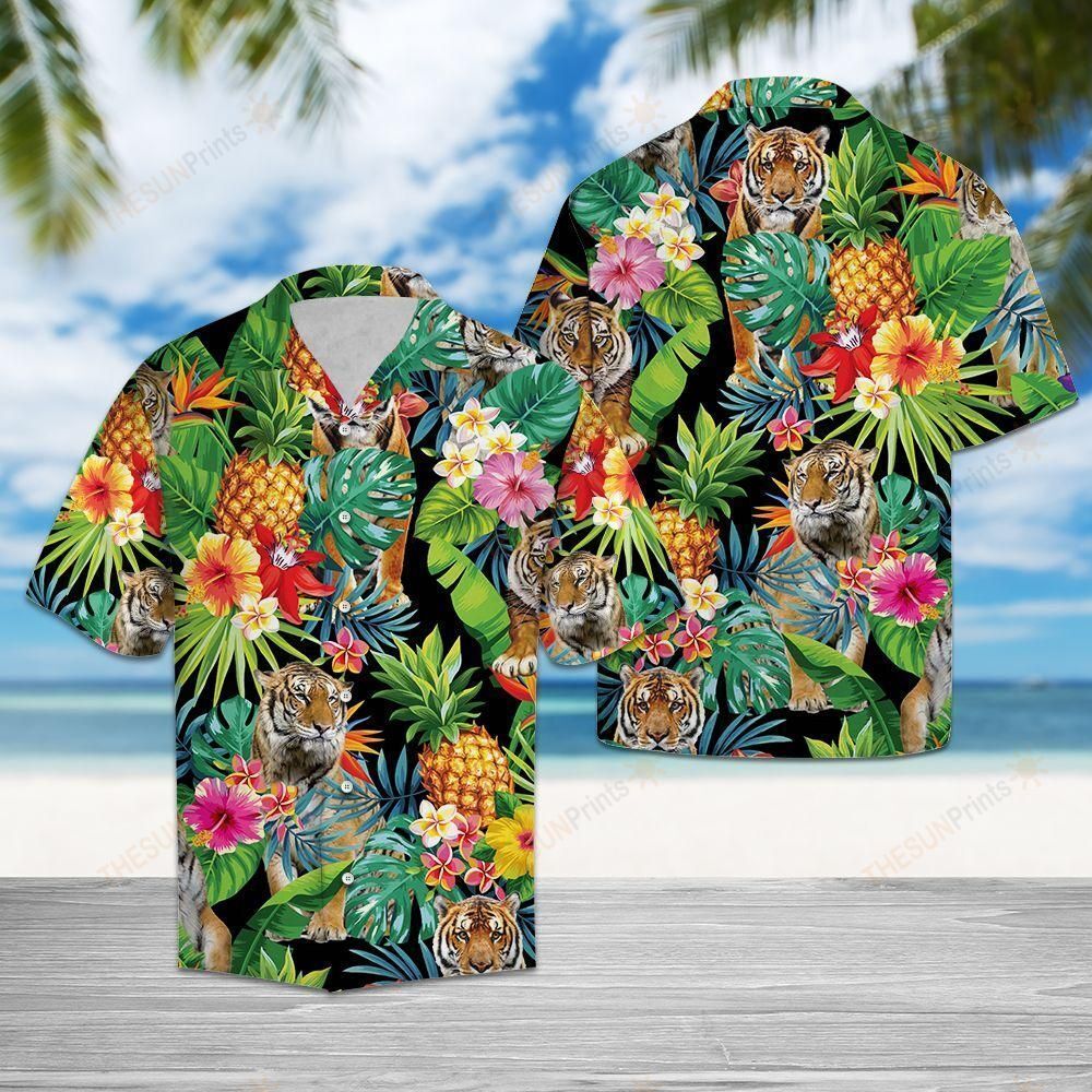 HAWAII SHIRT Hiding Tiger -ZX5084 