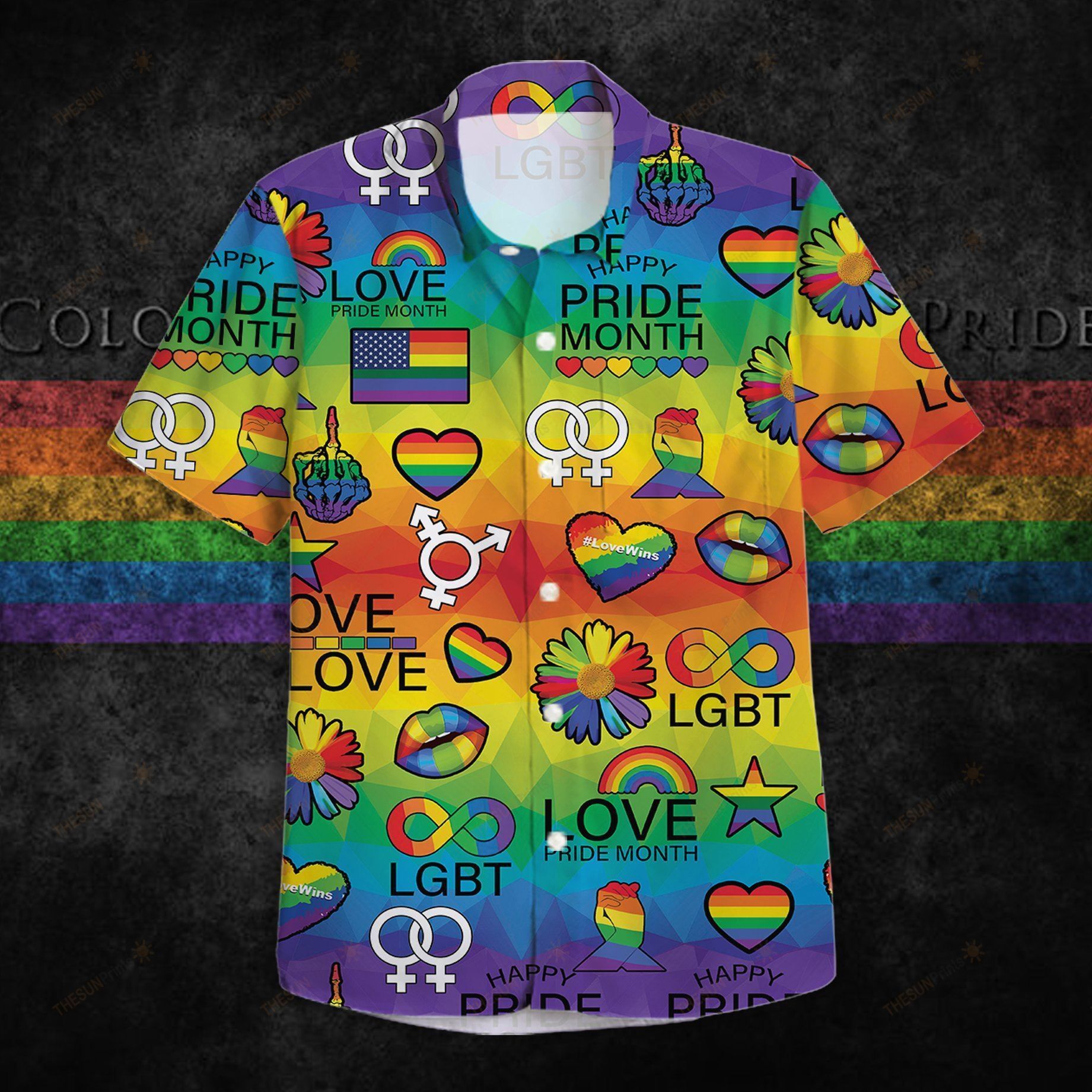 HAWAII SHIRT LGBT Pride  - 002047-ZX6026 