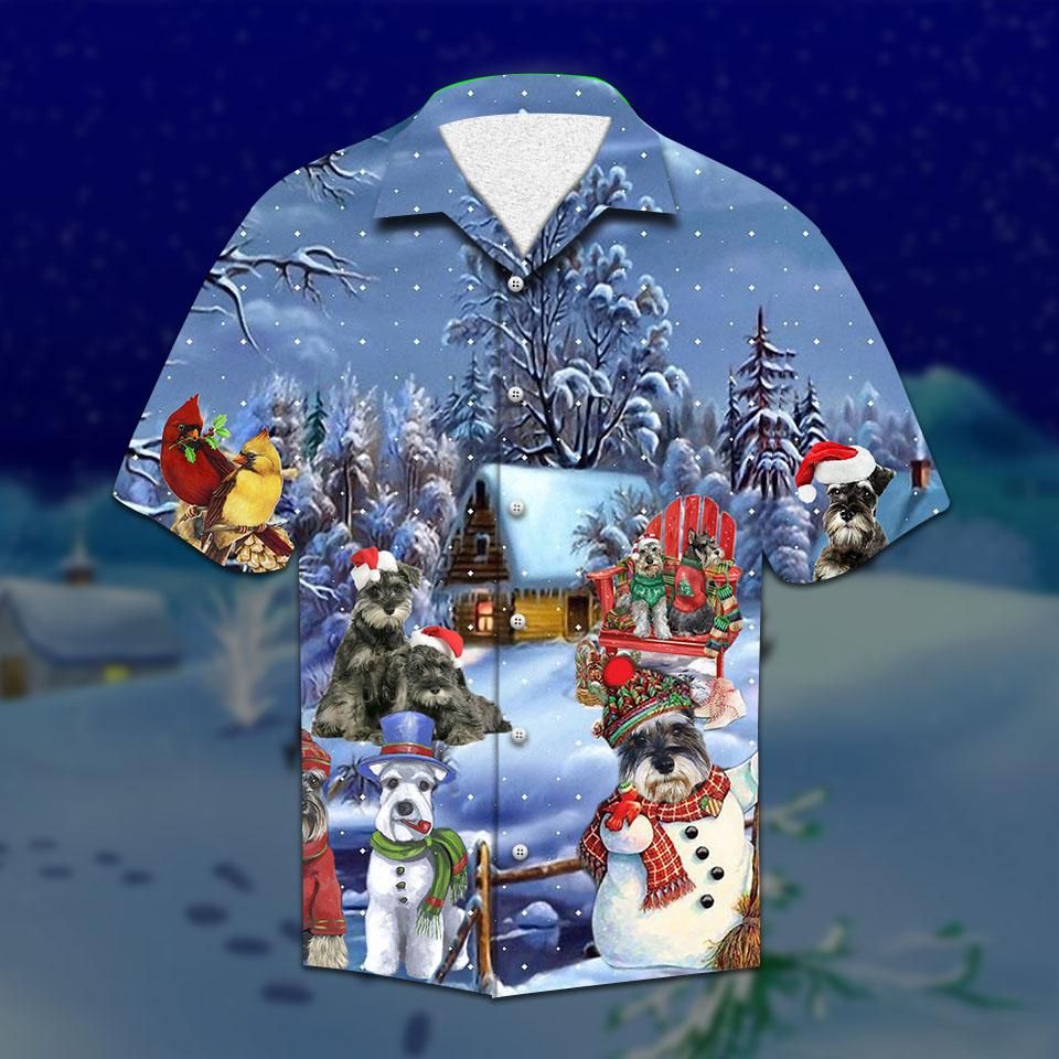 HAWAII SHIRT Miniature Schnauzer Christmas -zx15614 