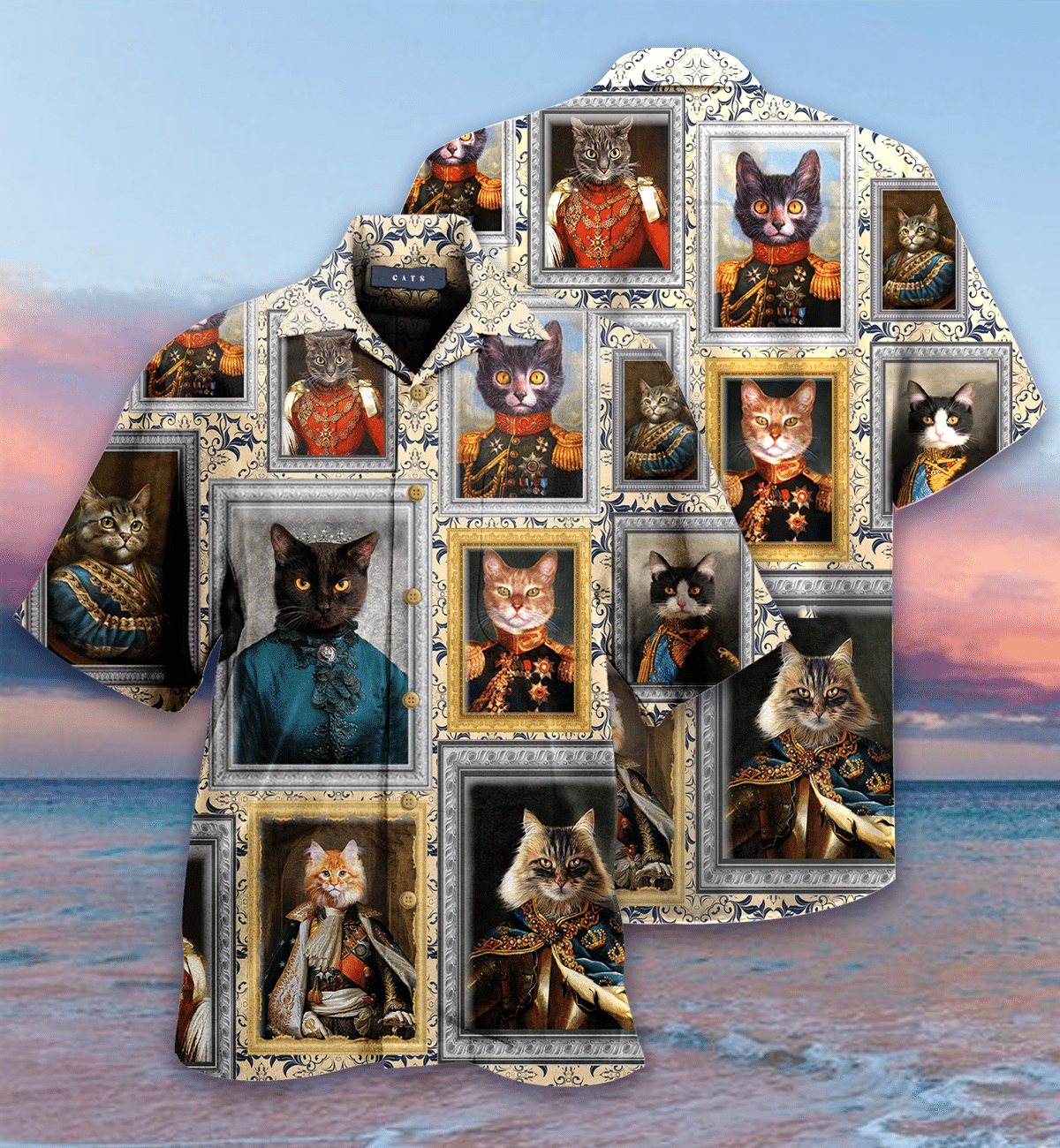 HAWAII SHIRT Noble Cat Aristocrat -zx15557 