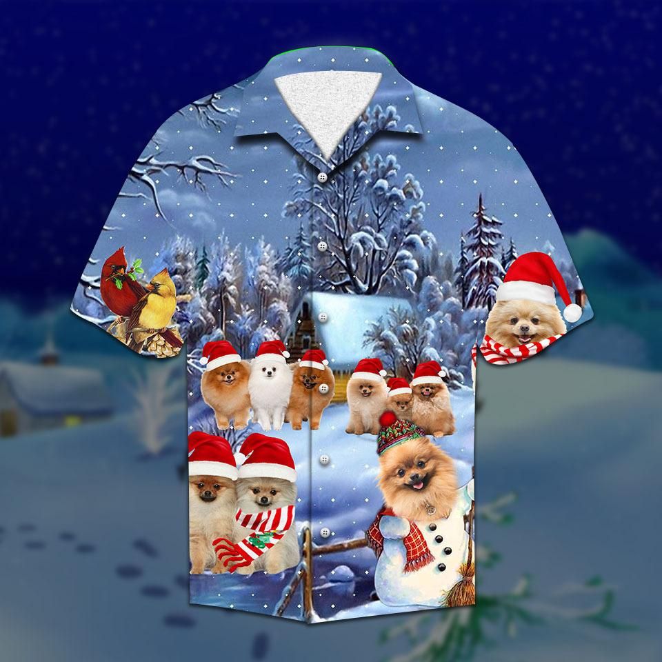 HAWAII SHIRT Pomeranian Christmas -zx15461 