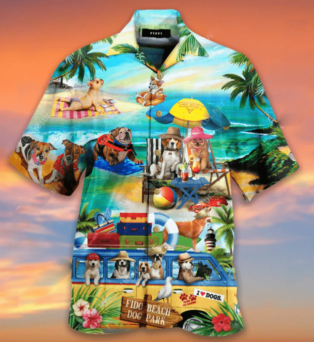 HAWAII SHIRT Puppy Dog -zx15447 