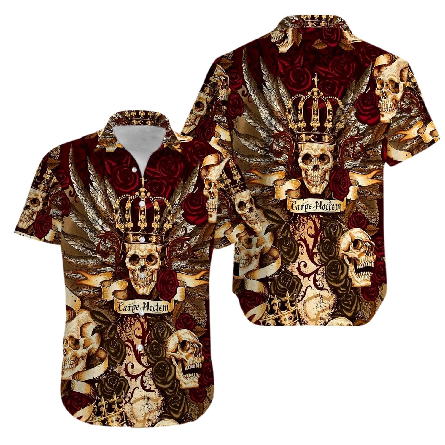 Hawaii Shirt Skull King -ZX0430 