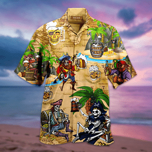 HAWAII SHIRT Skull -zx15329 