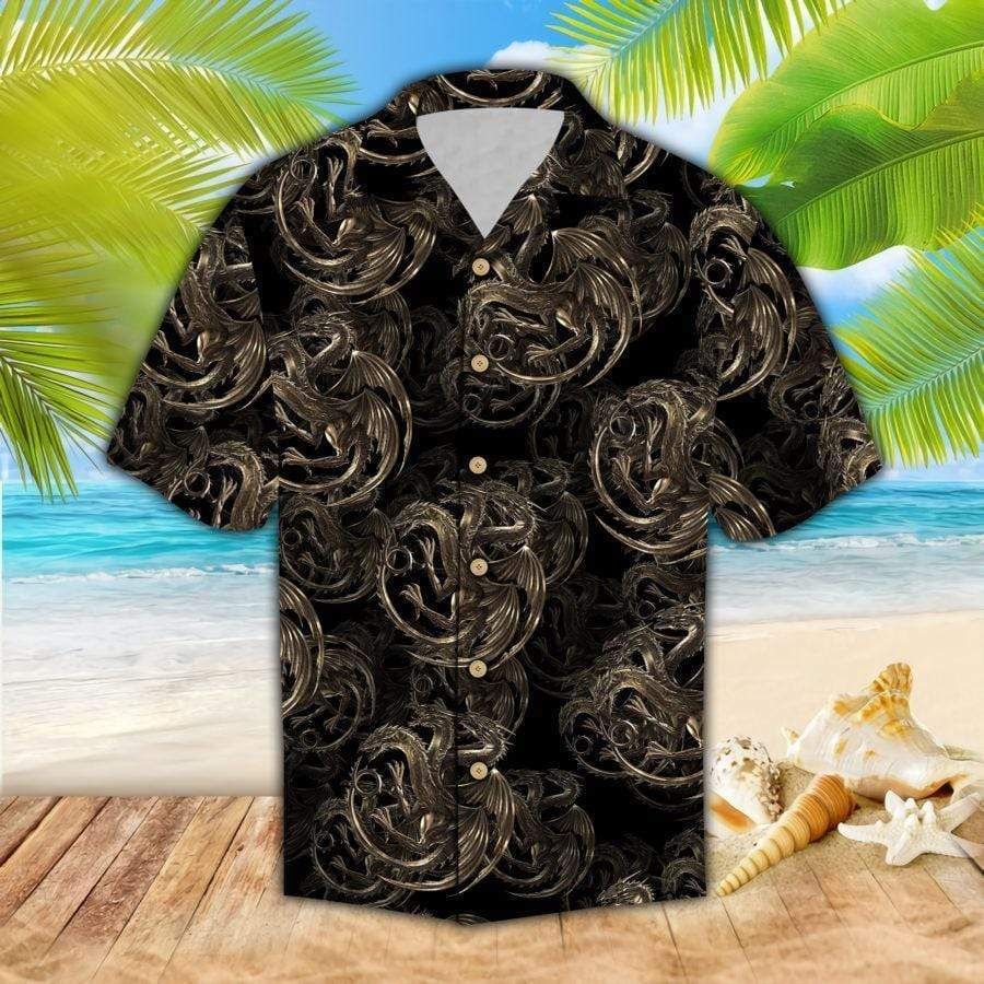 Hawaiian Aloha Shirts 3 Heads Dragons