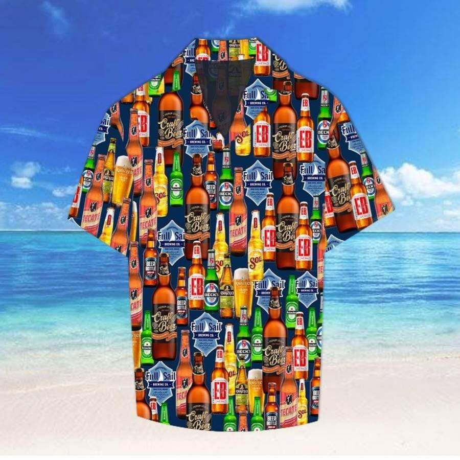Hawaiian Aloha Shirts All Beers #1508h