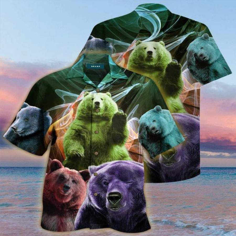 Hawaiian Aloha Shirts Amazing Bear