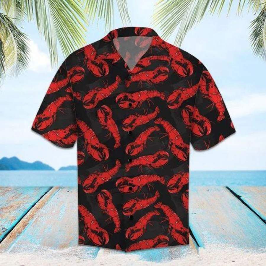 Hawaiian Aloha Shirts Amazing Lobster