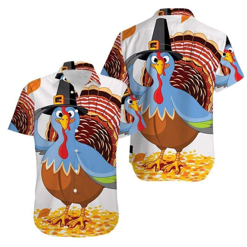 Hawaiian Aloha Shirts Funny Turkeys Thanksgiving #H