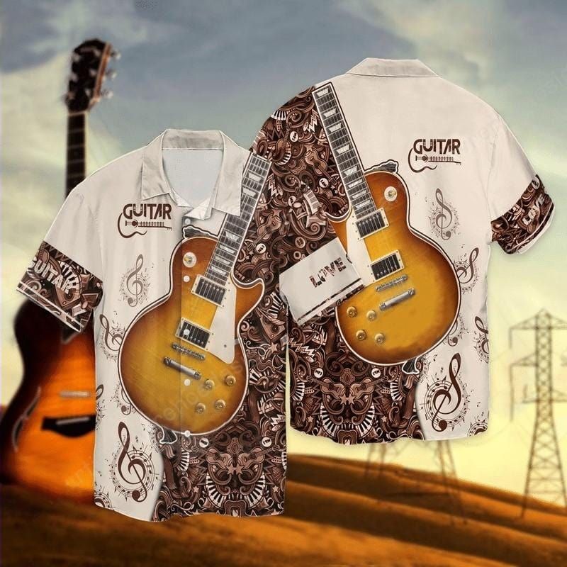 Hawaiian Aloha Shirts Guitar Lover
