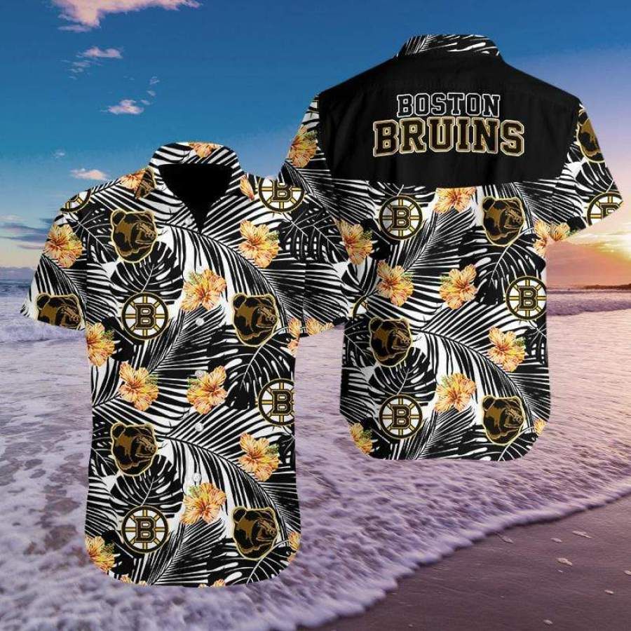 Hawaiian Aloha Shirts Hockey Boston Bruins #2508l