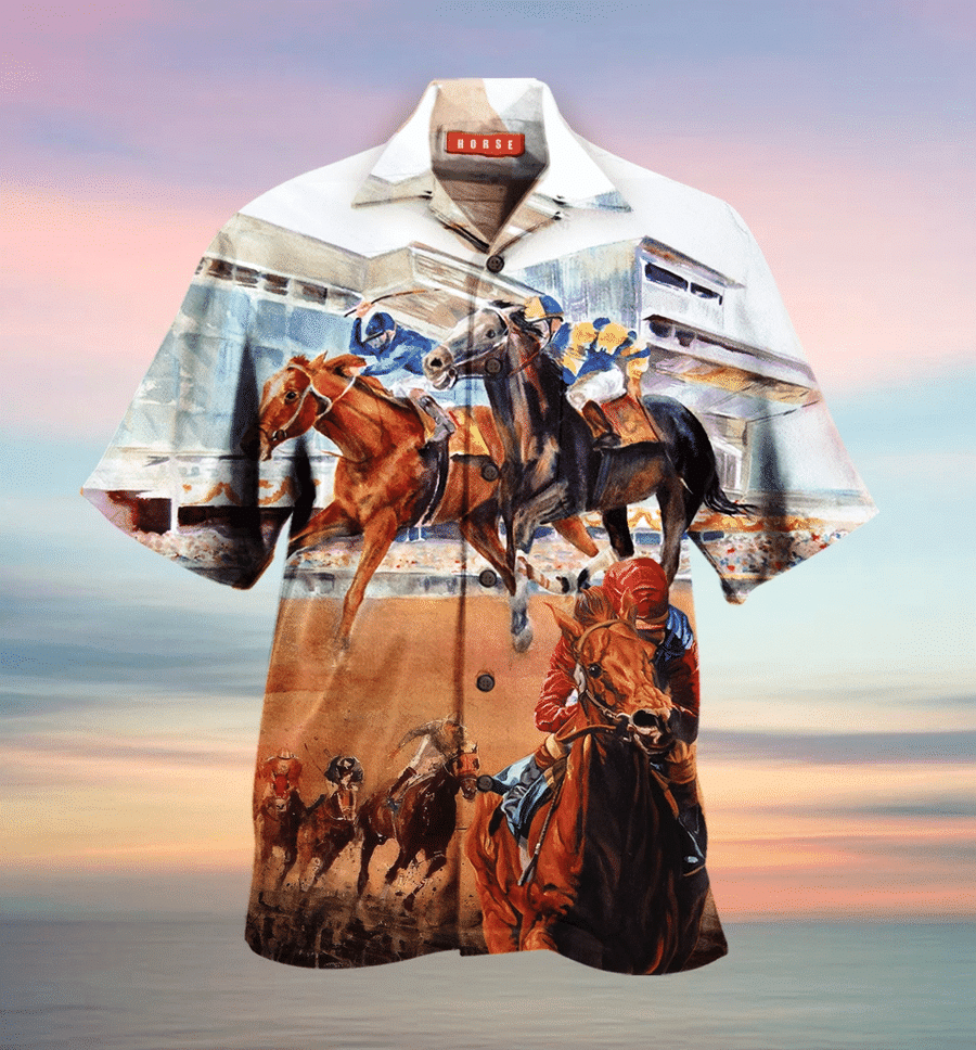 Hawaiian Aloha Shirts Horse Racing #dh