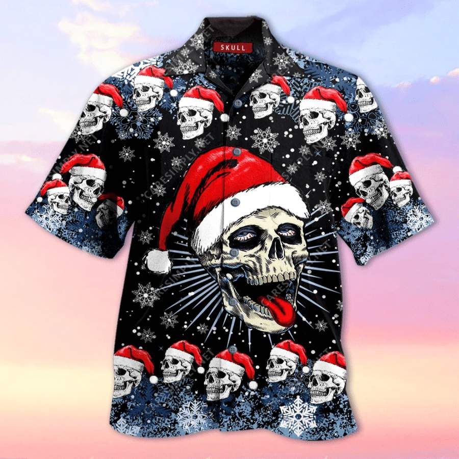 Hawaiian Aloha Shirts Kull Santa Claus Naughty List
