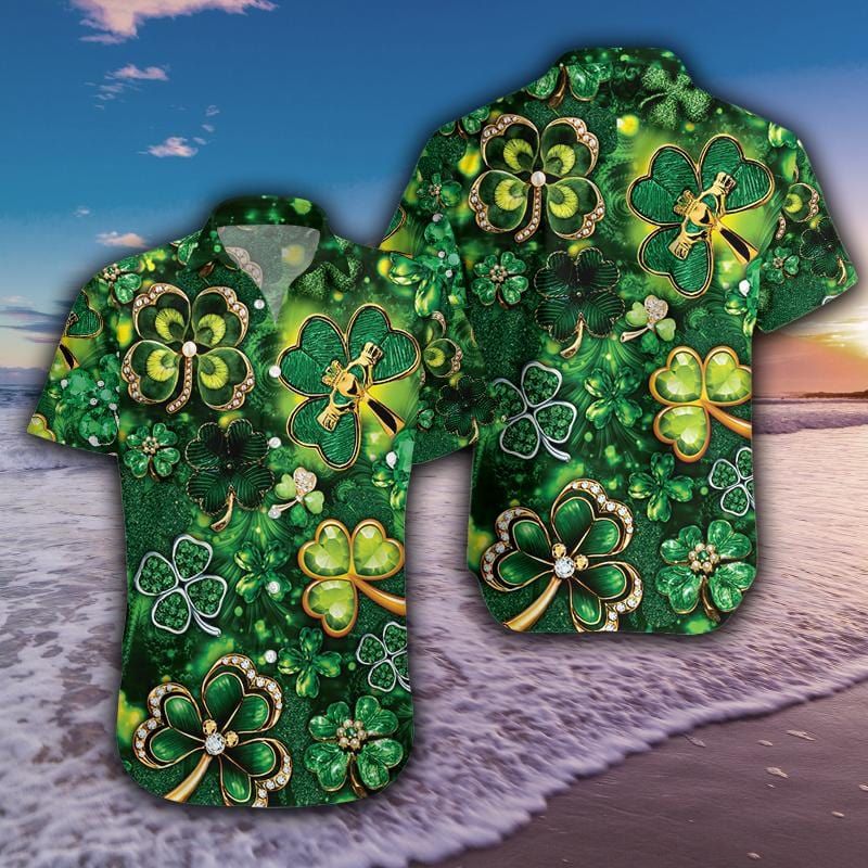Hawaiian Aloha Shirts May The Luck Be With You Saint Patrick #40321L