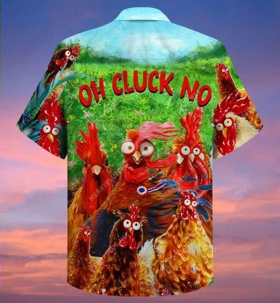 Hawaiian Aloha Shirts Oh Cluck No Rooster