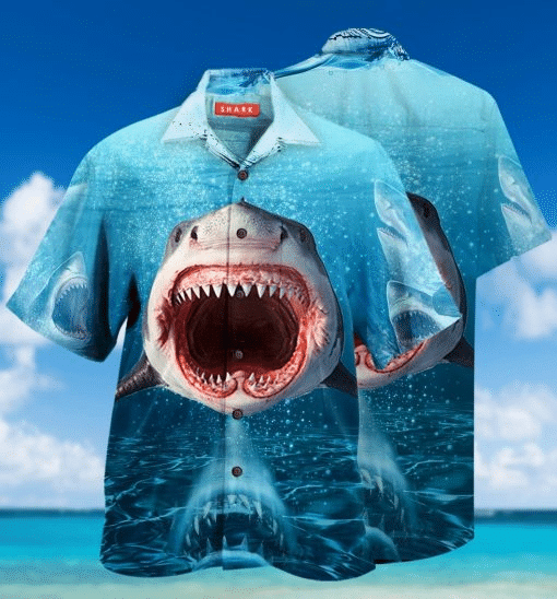 Hawaiian Aloha Shirts Shark Show Me Your Teeth