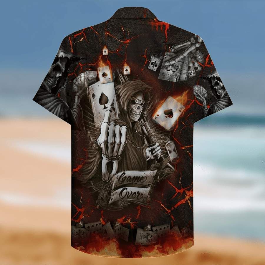 Hawaiian Aloha Shirts Skull Game Of Cards