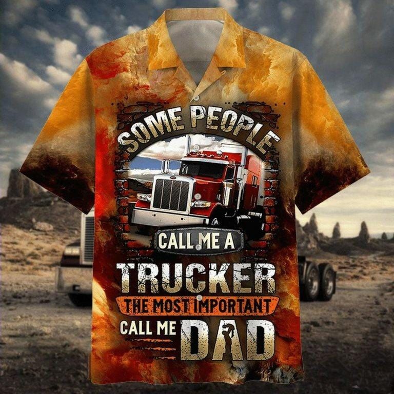 Hawaiian Aloha Shirts Trucker Dad