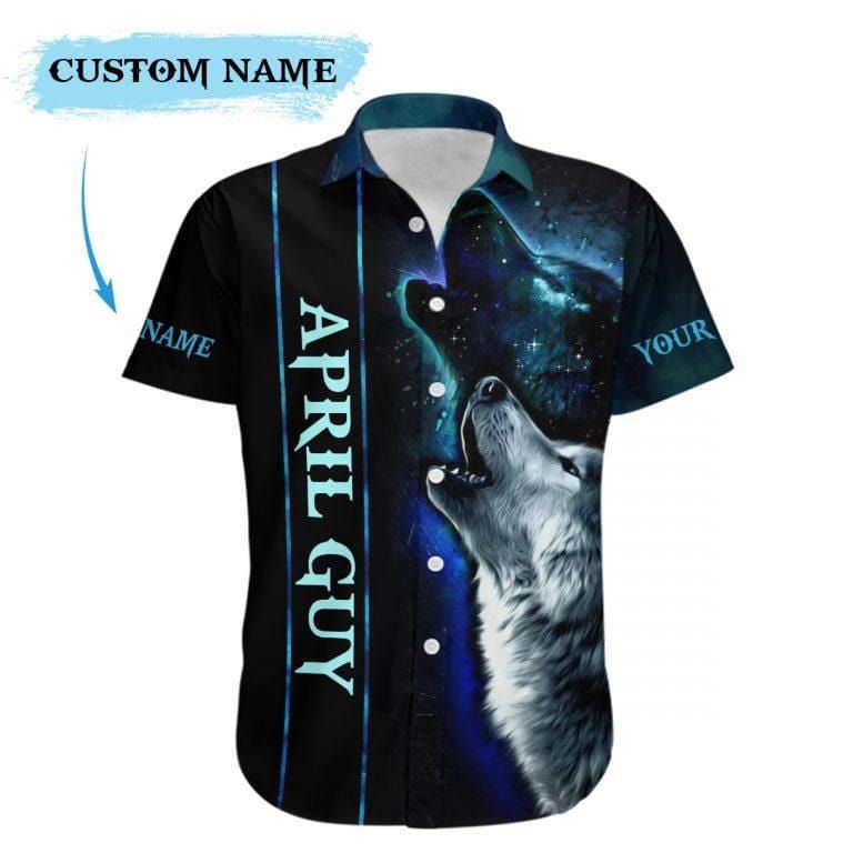 Hawaiian Aloha Shirts Wolf Warrior Custom Month And Name