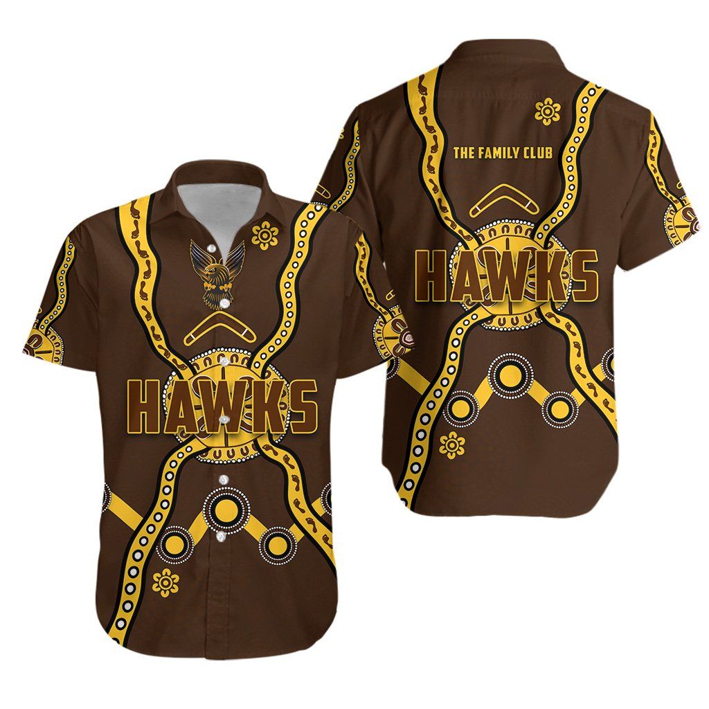 Hawks Indigenous Hawaiian Shirt The Family Club Th5