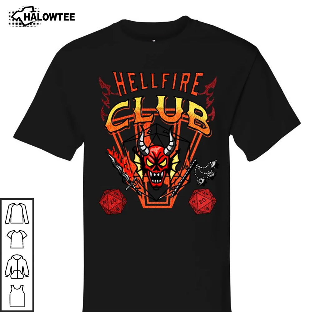 Hellfire Club Shirt Skull And Weapons Stranger Things 4 Shirt