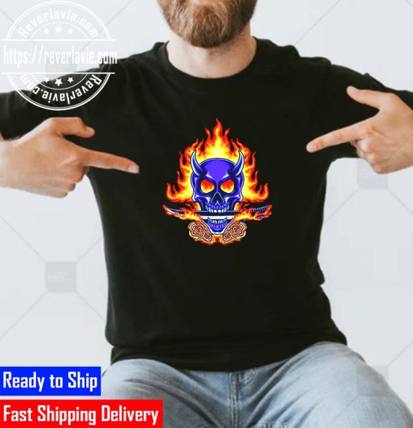 HELLFIRE CLUB Stranger Things 4 Skull Fire Unisex T-Shirt