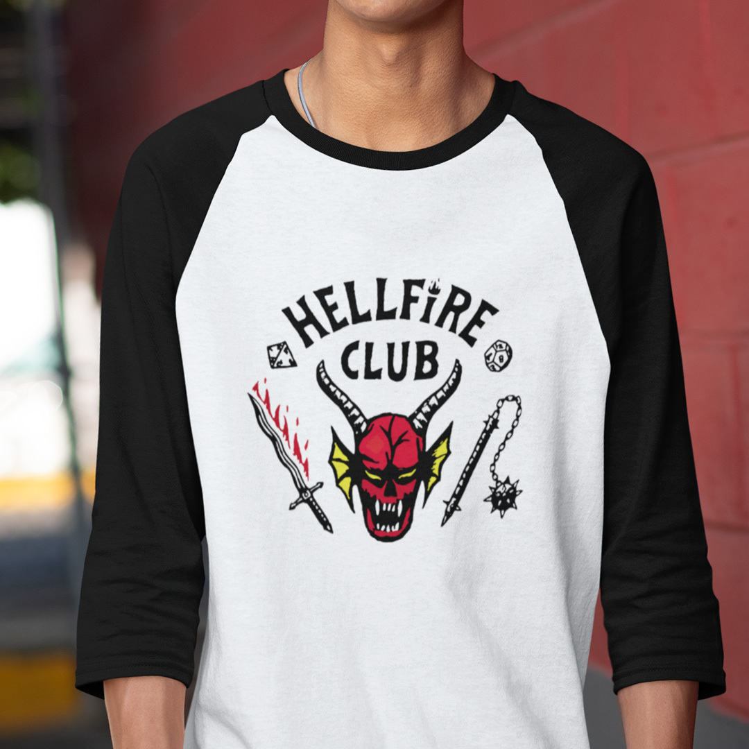 Hellfire Club Stranger Things Ragan Sleeve Shirt