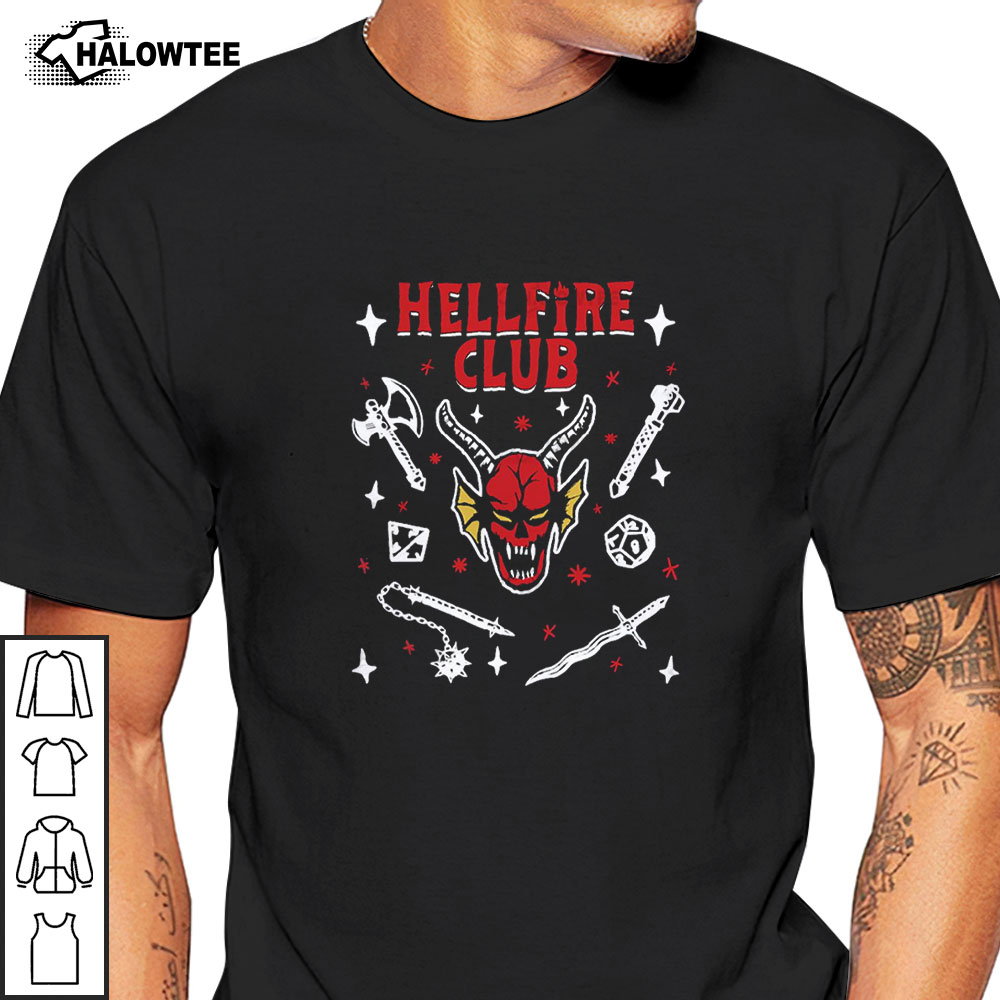 Hellfire Club T Shirt Icon Collage Club Stranger Things 4 Shirt