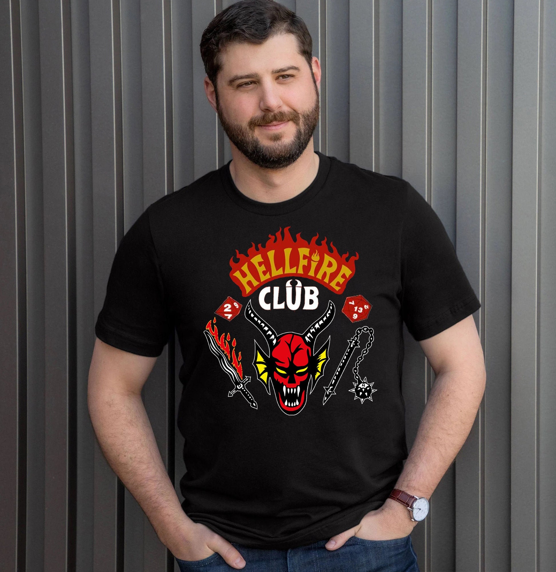 Hellfire Club Unisex Champion Stranger Things Dungeons And Dragons T Shirt