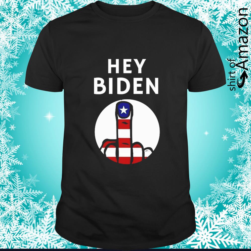 Hey Biden F finger American flag shirt