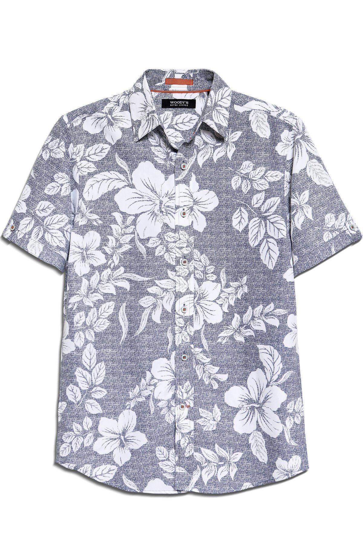 Hibiscus-print Hawaiian Shirt