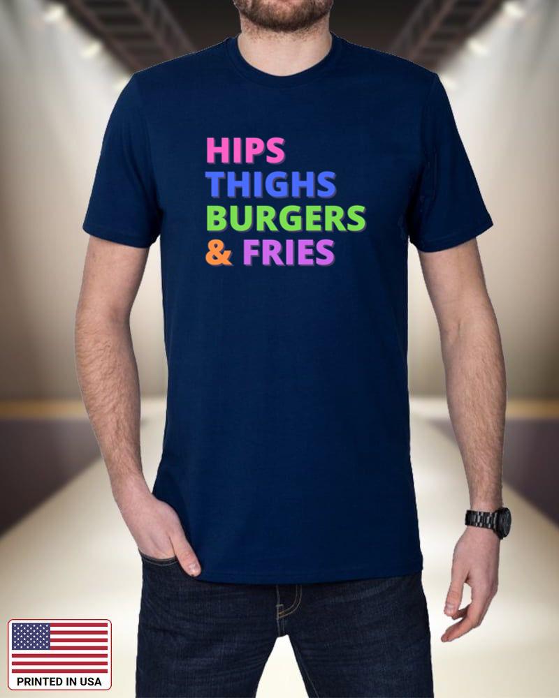 Hips Thighs Burgers Fries Funny Curvy Women's Gift Foodie Premium 8HVkv