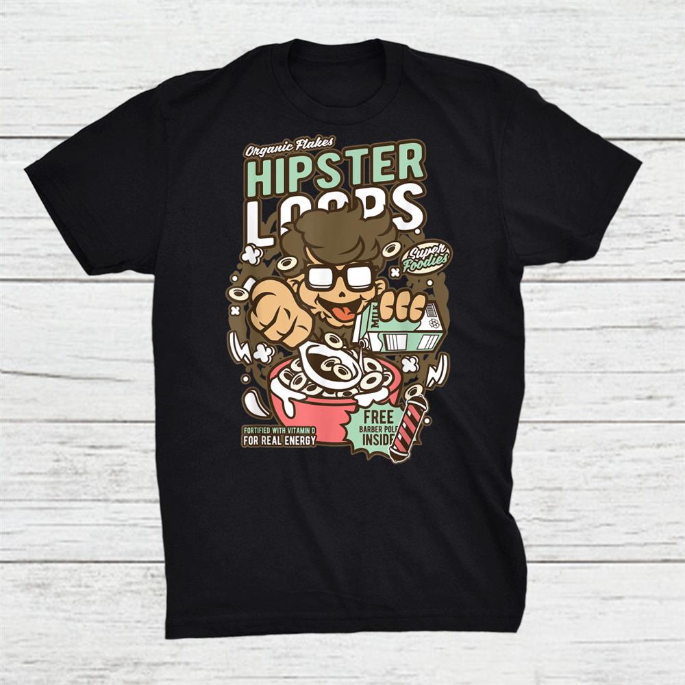 Hipster Breakfast Loops Dad Retro And Vintage Vibes Shirt