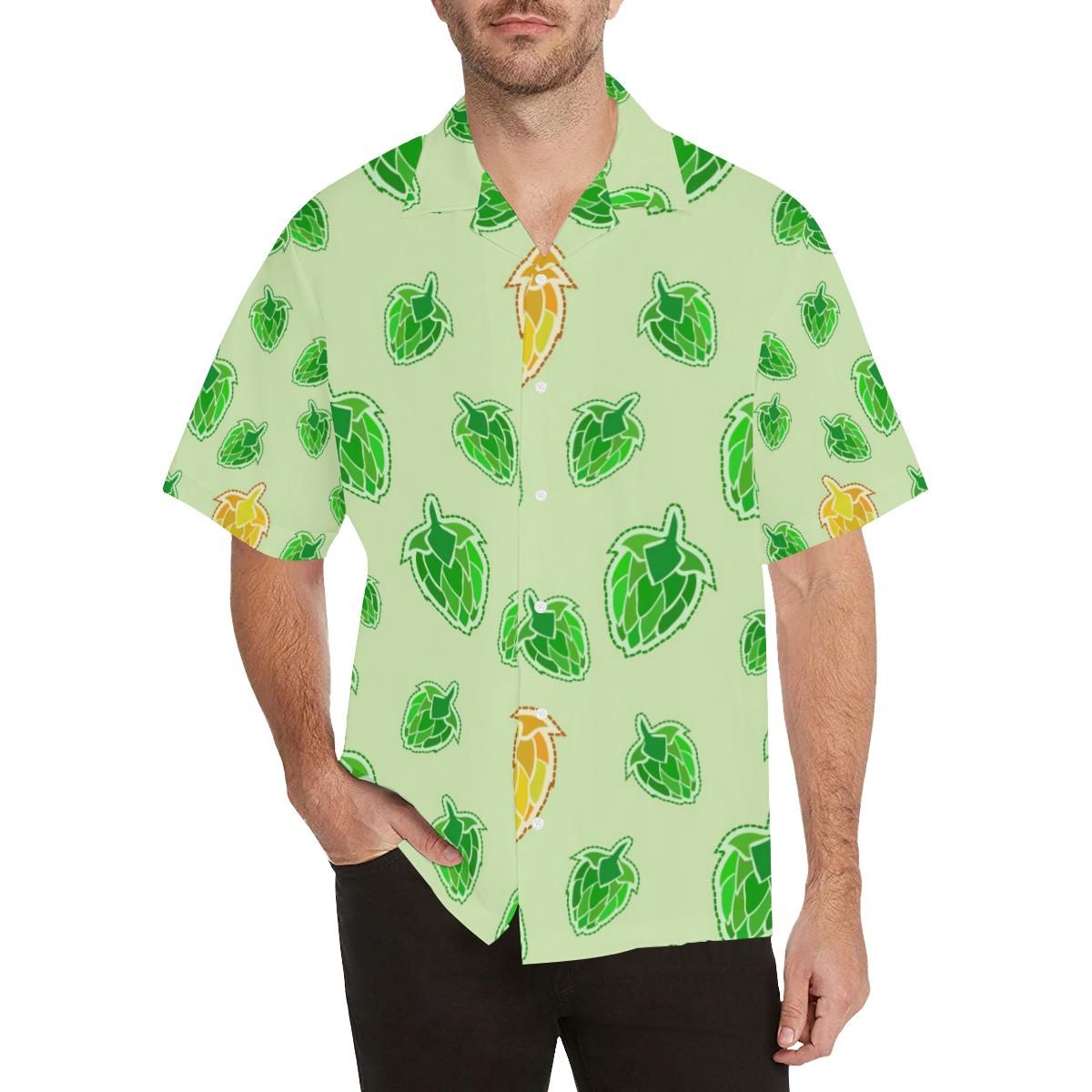 Hop Graphic Decorative Pattern Men’s All Over Print Hawaiian Shirt