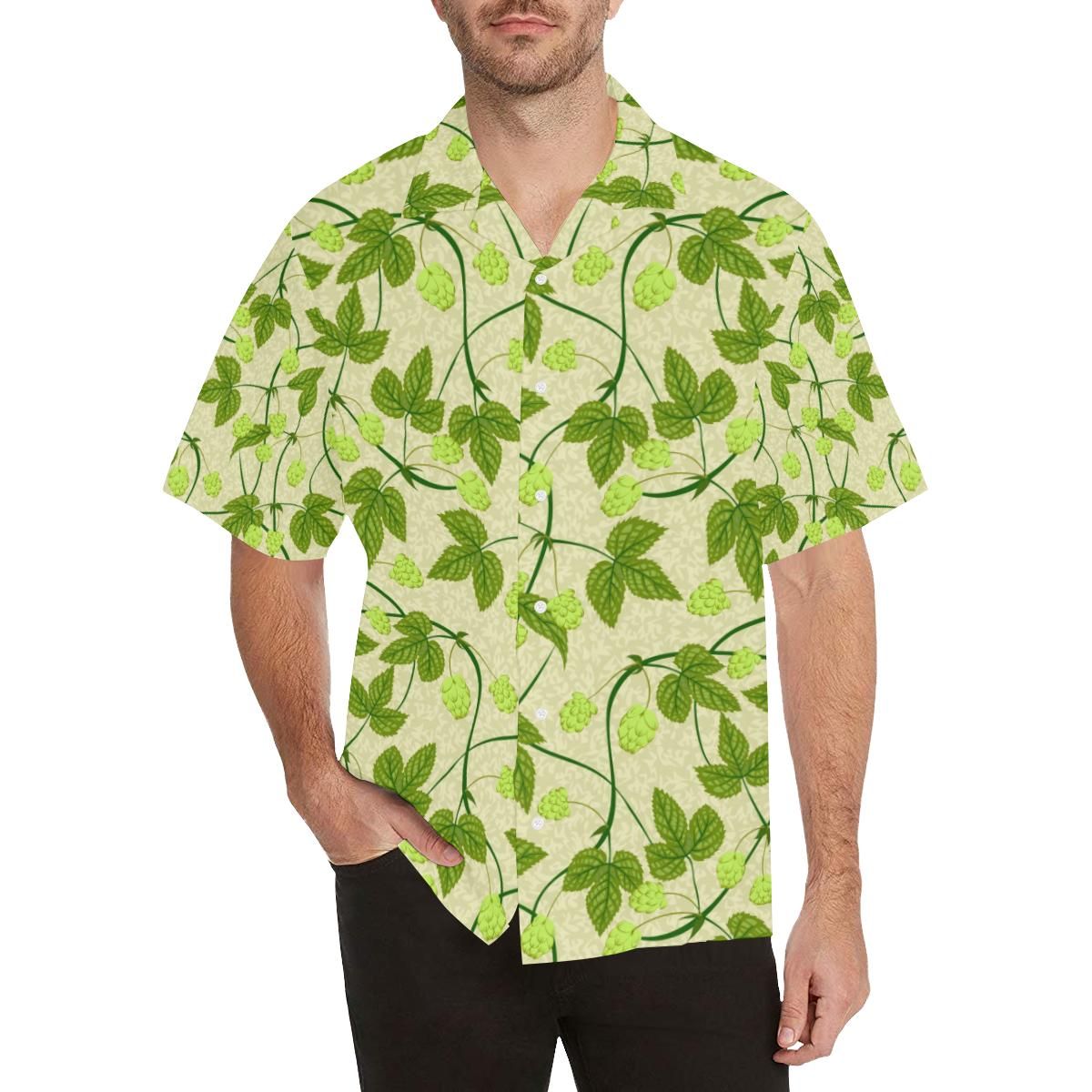 Hop Theme Pattern Men’s All Over Print Hawaiian Shirt