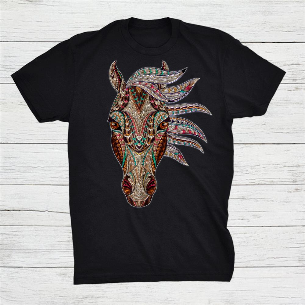 Horse Tribal Abstract Art Native American Geometric Horse Shirt