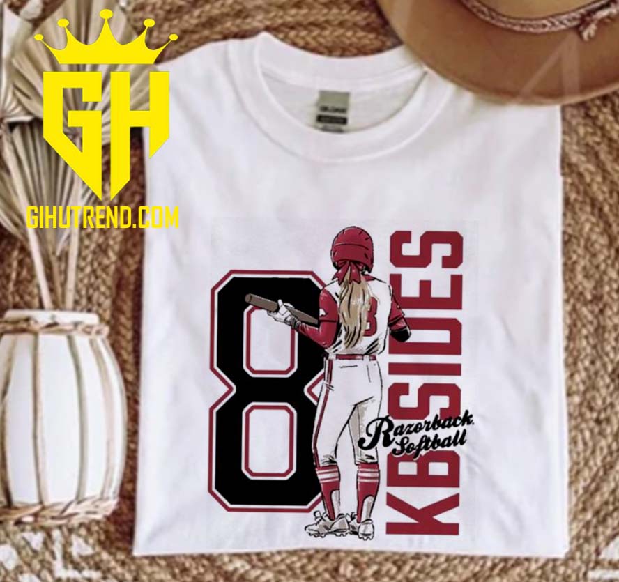 HOT Arkansas Softball KB Sides Silhouette T-Shirt