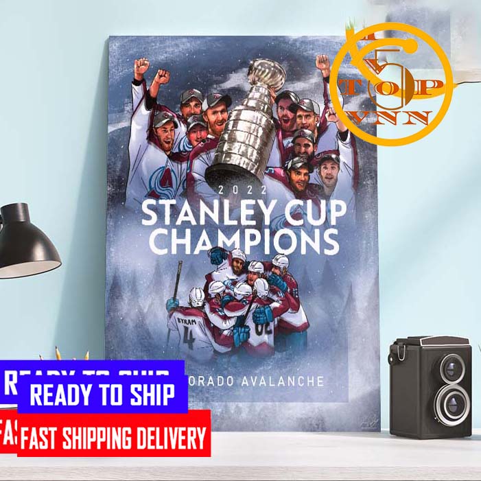 HOT NEW 2022 Stanley Cup Champions Colorado Avalanche Champions NHL Home Decor Poster Canvas