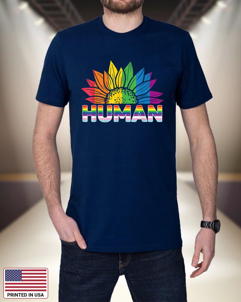 HUMAN Pride Sunflower LGBT Flag Gay Pride Month Proud LGBTQ_1 Xpyp9