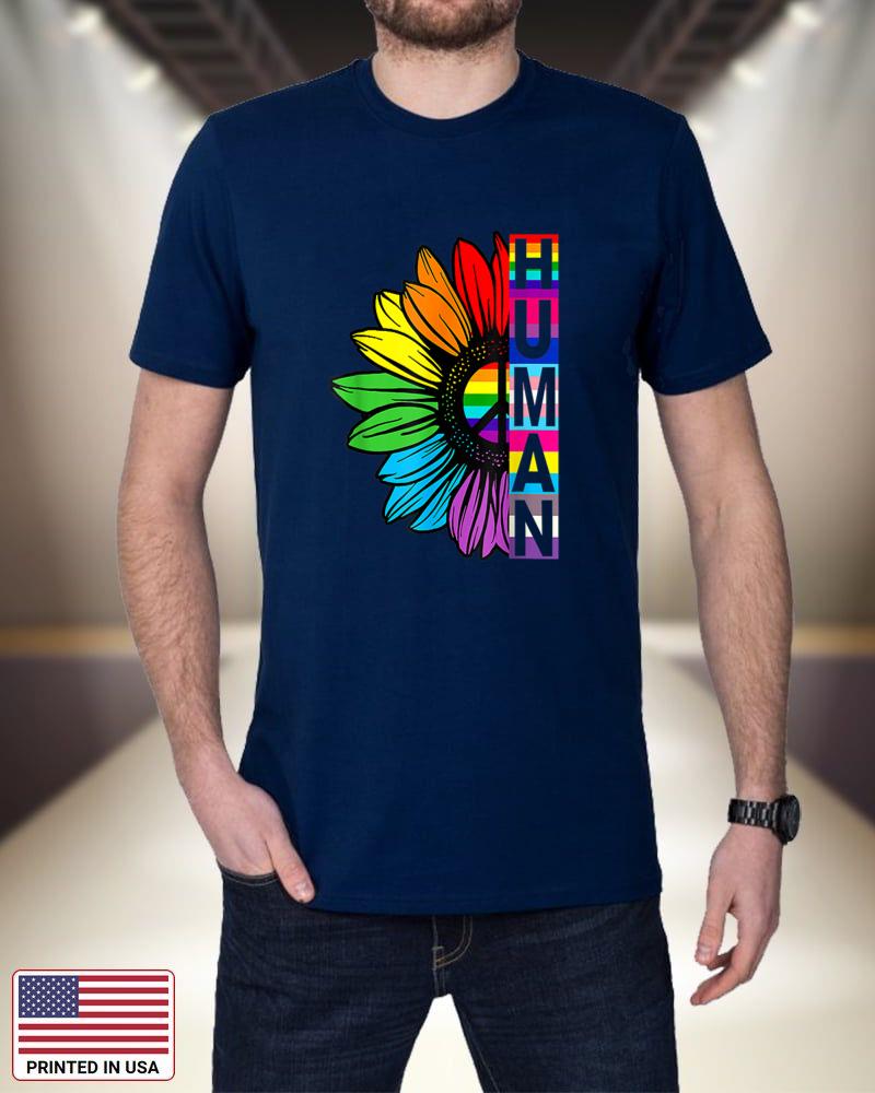 Human Sunflower Rainbow LGBT Flag Gay Pride Proud LGBTQ xusFE