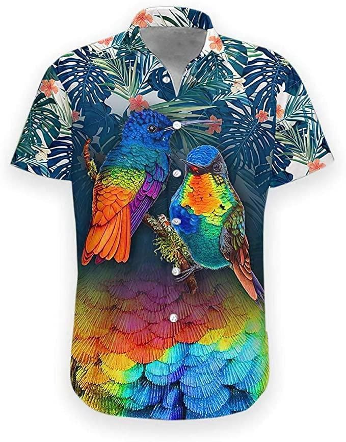 Hummingbird Tropical Summer Vibe Unisex Hawaiian Aloha Shirts #DH