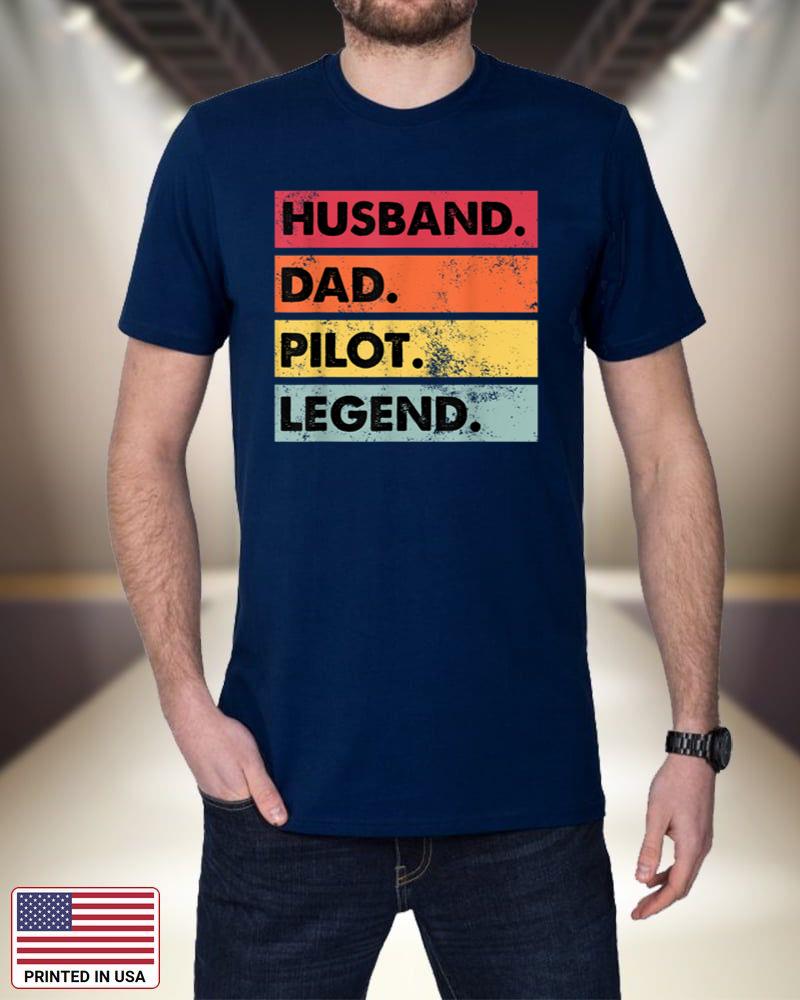 Husband Dad Pilot Legend Airplane Aviation Dad Father Mens wr6FZ